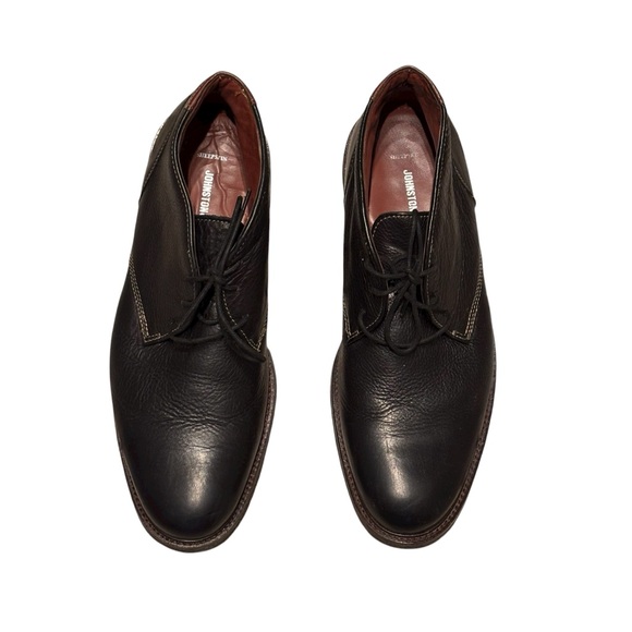 Johnston & Murphy Black Leather Copeland Lace Up Chukka Boots Rubber Sole Sz 11 main image 6
